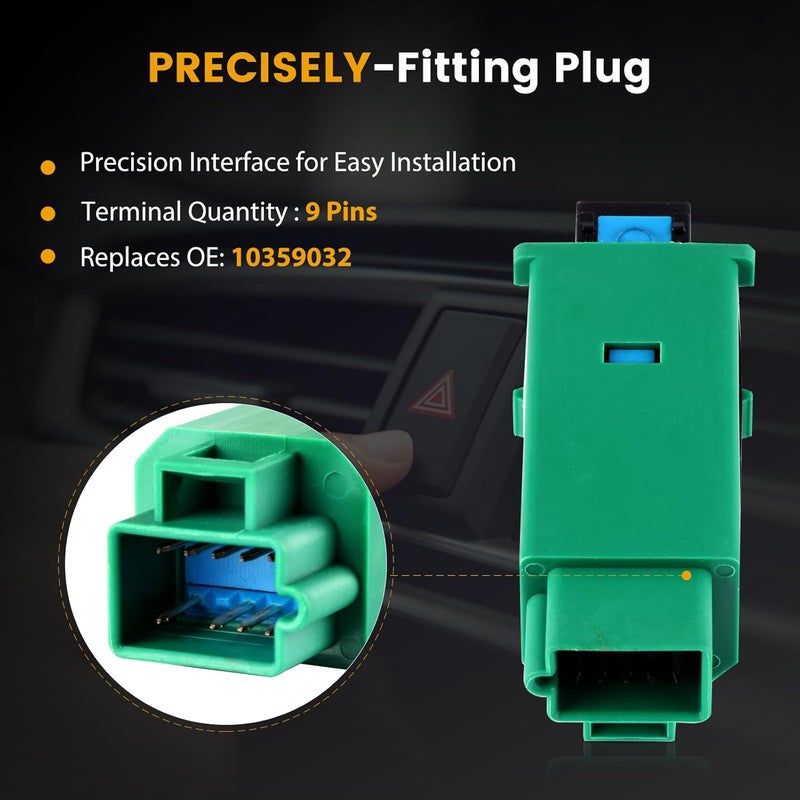 ROADFAR Front Hazard Warning Light Switch Fits 2000-2005 for Chevrolet Monte Carlo 10359032 - Image 5